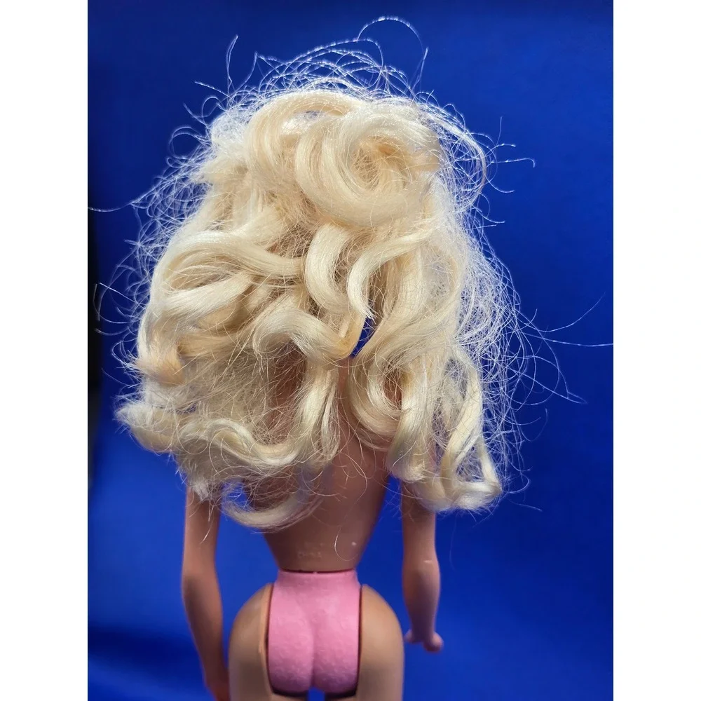 Vintage Mattel Barbie Doll Ruffle Fun #2433 Doll Only No Clothing 90s Earrings